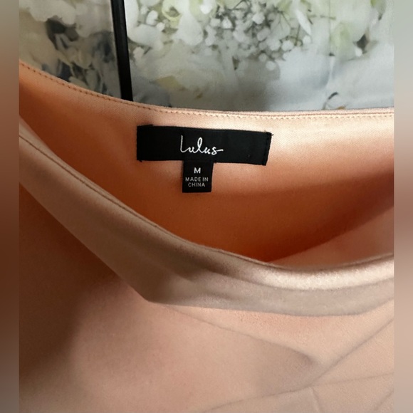 Lulus women’s medium strapless peach medium dress NWT - Picture 4 of 7